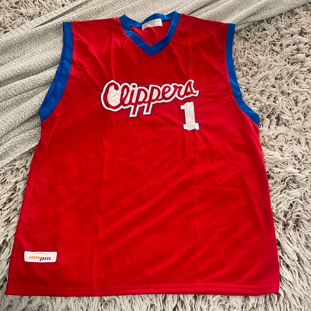 Clippers 1 Limited Edition Man Jersey Size XL “Red Too Much Good Stuff”